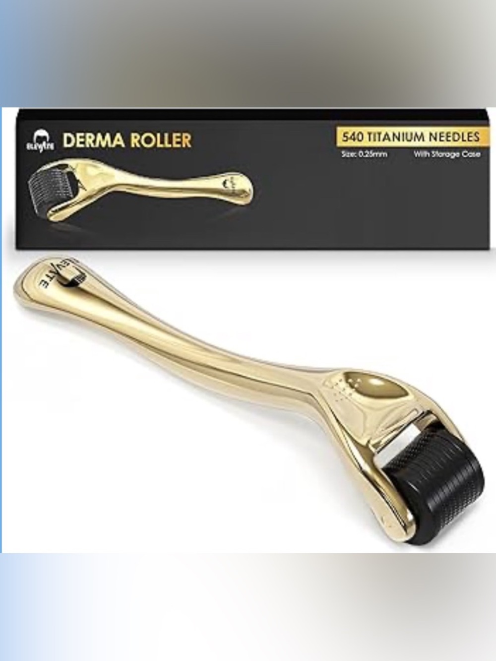 Derma Roller 0.25mm with 540 Titanium Microneedle Roller for Women & Men